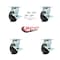 Service Caster 4 Inch Phenolic Caster Set with Roller Bearings and Brake/Swivel Lock SCC SCC-30CS420-PHR-TLB-BSL-4 - alternate 2